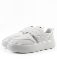 03-YH462-1 WHITE Полуботинки спортивные демисезонные женские (натуральная кожа)