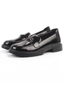 03-PDHL243-1 BLACK Лоферы женские (натуральная кожа)