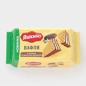 «Яшкино», вафли с какао и вкусом ванили, 200 г