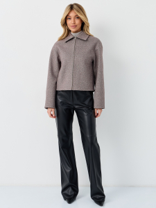 Пальто женское демисезонное 28000 (коричневый/ёлочка)