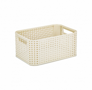 Корзина RATTAN STYLE BOX S кремовая