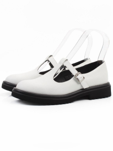06-M47-12 WHITE Туфли женские (натуральная кожа)