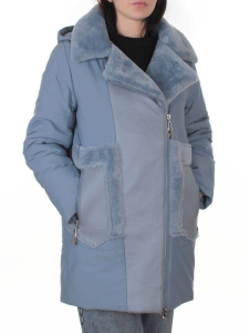 8088 GRAY/LT. BLUE Куртка зимняя женская (верблюжья шерсть, 120 гр. холлофайбер)