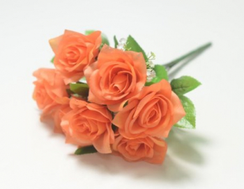 Искусственные цветы, Ветка в букете роза 7 голов (1010237)