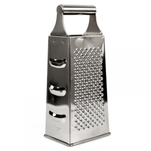 Терка из нержавеющей стали, ручка из нержавеющей стали четырехгранная 24,5см 