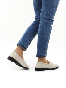 03-DYL128-3 BEIGE Лоферы женские (натуральная кожа)