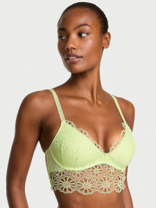 Sexy Tee Daisy Eyelet Wireless Push-Up Bra Top
