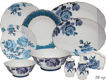 108-349 Обеденный сервиз 26пр. на 6 персон в под.уп.(х2)Костяной фарфор