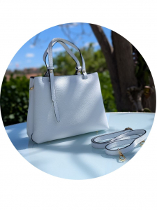 Итальянская сумка из натуральной кожи PELLE Kadrya blanco