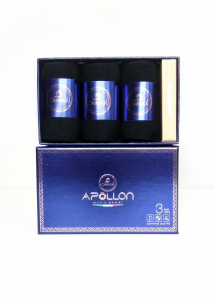 Набор мужских носков премиум (3 пары) р-р 39-42 ДЕФОРМАЦИЯ УПАКОВКИ  арт.TR318 ЧЕРНЫЙ