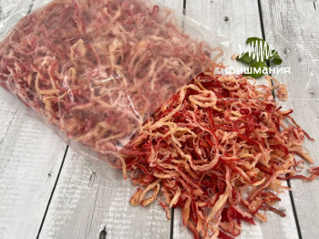 Стружка кальмара розовая со вкусом краба