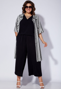 Рубашка Viola Style 1125 чёрно-белый