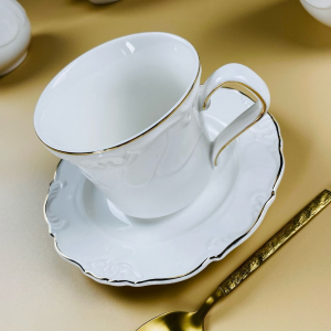 109-234 Чайный набор 12пр. 250мл КРОКУС ЗОЛОТОв под.уп.(х6)Фарфор