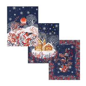 Набор полотенец Снежная сказка рогожка