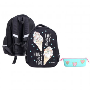 Рюкзак каркасный Bruno Visconti «Мороженое», 38?30?20 см, пенал в подарок