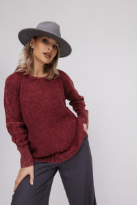 Джемпер из льна 4-268V вишня