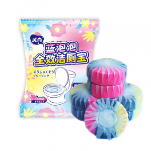 Таблетка очищающая для сливного бачка унитаза ТРЕХЦВЕТНАЯ, 1 шт. * 50 гр.