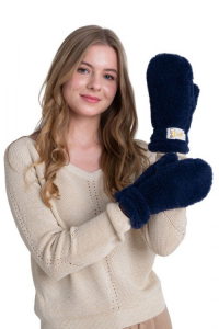 Варежки меховые на резинке ИНДИГО