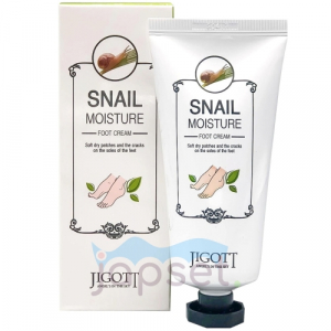 Jigott Snail Moisture Foot Cream Увлажняющий охлаждающий крем для ног с муцином улитки, 100 мл