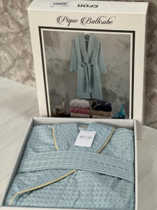 Халат вафельный EFOR размер L/XL минтоловый коробка