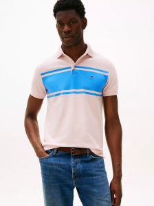 Slim Fit Block Stripe Polo