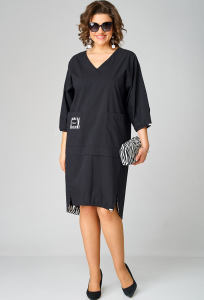 Платье EVA GRANT 7200А черно-белый