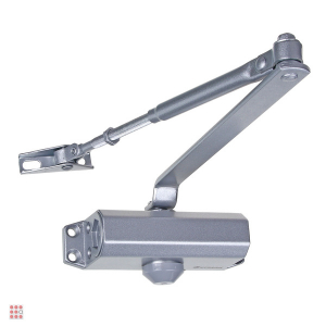 Доводчик дверной для дверей массой 25-45 кг, размер 132*19, цвет серебро