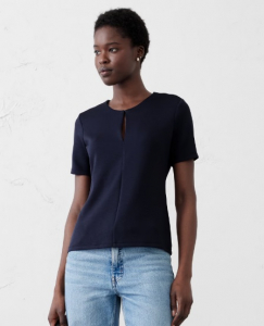 Soft Touch Scuba Crew-Neck Top