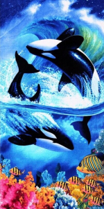 Пляжное полотенце велюр-махра 