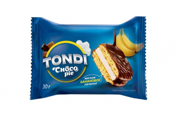 «Tondi», choco Pie банановый (коробка 2,13 кг)