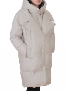 Z24-829 LT. BEIGE Куртка зимняя женская оверсайз (200 гр. тинсулейт)