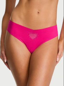 No-Show Heart Cut-Out Thong Panty