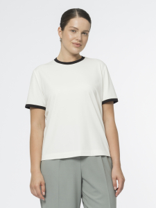 Футболка из вискозного трикотажа с кантом