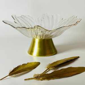 200-124 Конфетница 25см на ножке в под.уп.(х8)Стекло