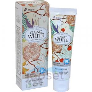 Classic White Saphire Beauty Clinic Зубная паста отбеливающая, аромят мяты и зеленого чая, 110 гр