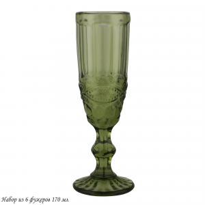 588-444 Набор из 6 фужеров 170 мл в под.уп.(х4) Зеленый