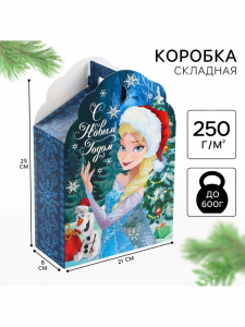 Коробка подарочная складная «С Новым годом», 17?25?8 см, Холодное сердце