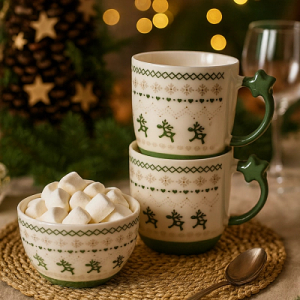 Кружка CHRISTMAS STAR зеленый 360мл