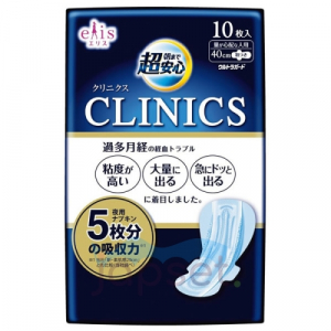 Elis Clinics Ультравпитывающие прокладки, с крылышками (Супер++), 40 см, 10 шт