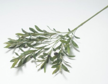 Искусственные цветы, Ветка кустовая олива с ягодами 6 веток (1010237) зеленый