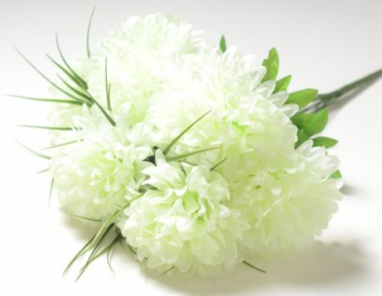 Искусственные цветы, Ветка в букете хризантема с осокой 6 голов (1010237)