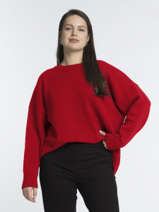 Вязаный джемпер из шерсти мериноса и хлопка