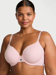 Cotton Logo Hardware Lightly Lined Full-Coverage Bra