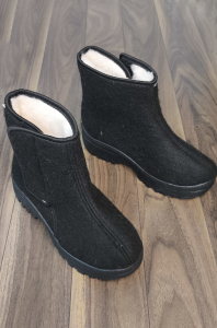 Ботинки мужские, на липучке (черный)