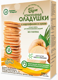 Конопляные оладушки с картофелем и луком
