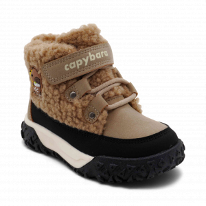 Ботинки на меху T5022-1F бежевые