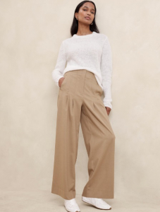 Ultra High-Rise Wide-Leg Flannel Trouser