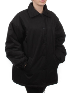 H24-216 BLACK Куртка демисезонная женская (100 гр. синтепон)