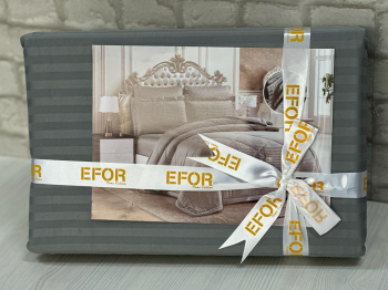 КПБ EFOR SATIN GRI серый 1,5