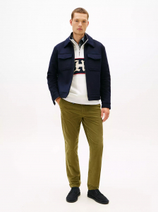 Elastic-Waist Corduroy Tapered Pant